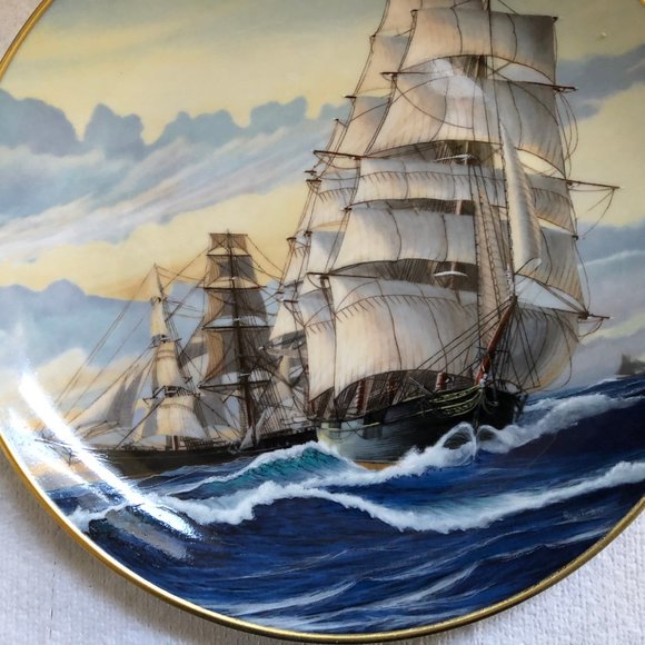 kaiser porcelain limited edition plate sailing vessel no time to boast 6/9500 - Picture 3 of 4